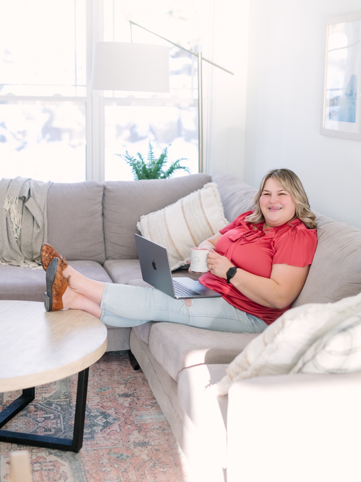 Jenny Scott relaxing at home in Nova Scotia